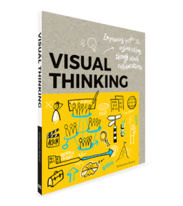 Plaatje van de cover van het Visual Thinking boek dat we hebben geschreven.
